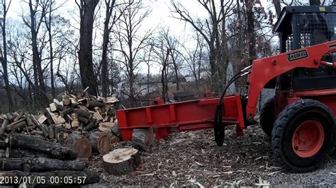 heavy duty skid steer log splitter|homemade skid steer log splitter.